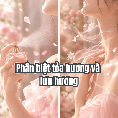 Cô gái xịt nước hoa tỏa sương mịn lên vùng cổ và làn da mềm mại ngập tràn cánh hoa hồng rơi dịu dàng.